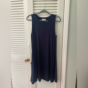 Loft navy blue pull over dress
